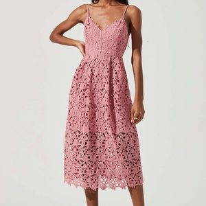 ASTR The Label Lace A Line Midi Dress, Size Large